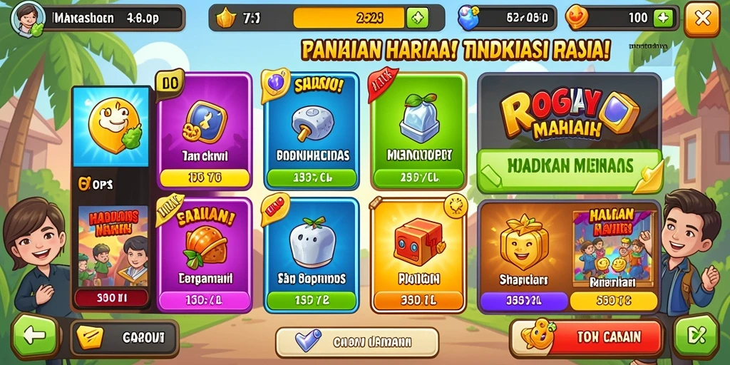 Tampilan grafis yang menawan dan cerah.