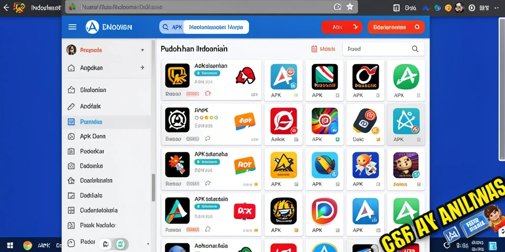 Tampilan permainan yang menarik dengan grafis cerah.
