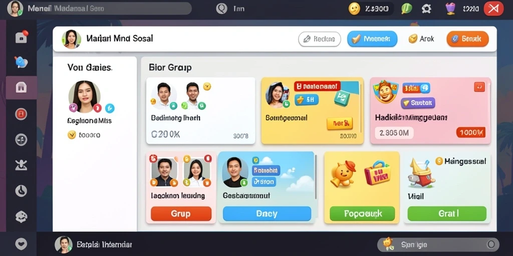 Tampilan layar awal aplikasi GRAND77BET.